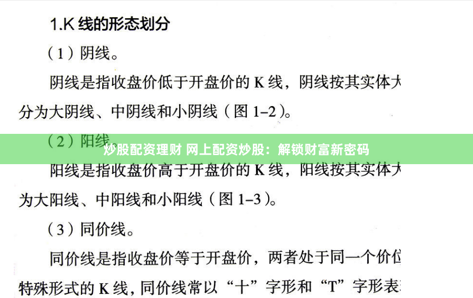 炒股配资理财 网上配资炒股：解锁财富新密码